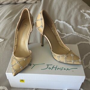 Betsey Johnson Gold Embellished Heels